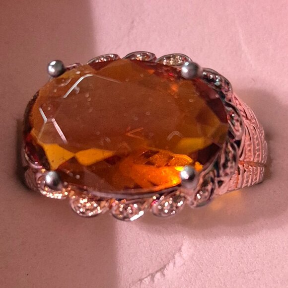 Citrine, 925, November birth stone. size 9 ring. - Picture 1 of 4